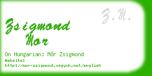 zsigmond mor business card